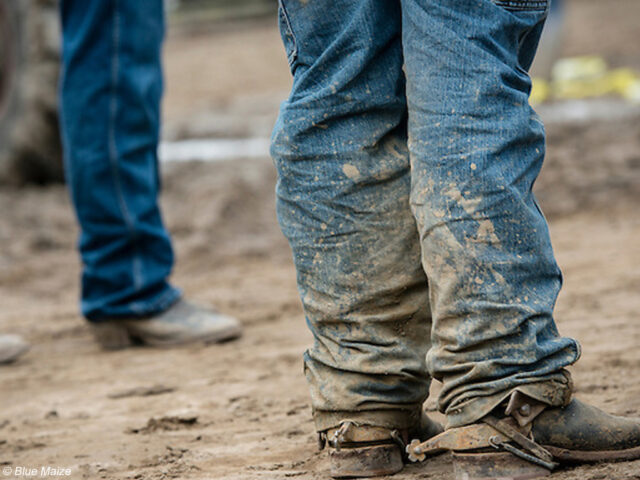 Dirty mud-coated jeans for sale: $425 Dirty mud-coated jeans for sale: $425