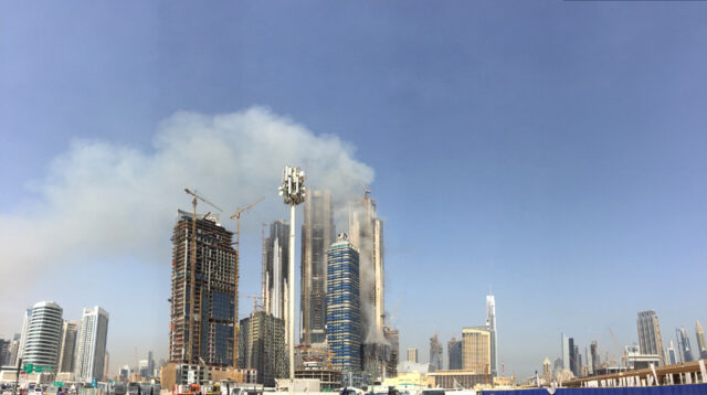 Fire erupts near Dubai's biggest mall