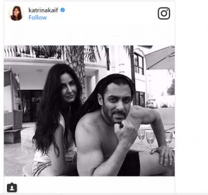 Katrina Kaif poses with a shirtless Salman Khan Katrina Kaif poses with a shirtless Salman Khan