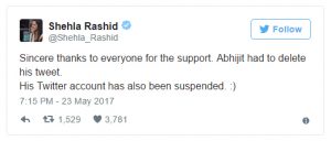 Twitter suspends Bollywood singer's account Twitter suspends Bollywood singer's account