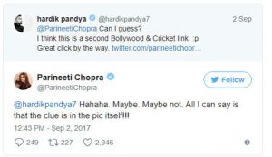 Parineeti Chopra reveals her relationship status with cricketer Hardik Pandya Parineeti Chopra reveals her relationship status with cricketer Hardik Pandya