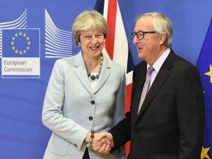 May, Juncker meet as hopes for Brexit breakthrough mount