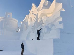 Snow sculpture