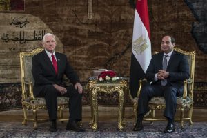 Pence starts Middle East tour in Egypt, pledges 'shoulder-to-shoulder' support