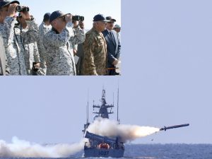 Impressive fire power display by Pakistan Navy in north arabian sea