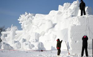 Snow sculpture