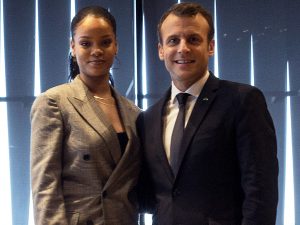Rihanna, France's Macron lead pitch for global education funds