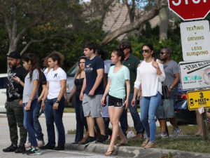 After shooting, students make emotional return to Florida school