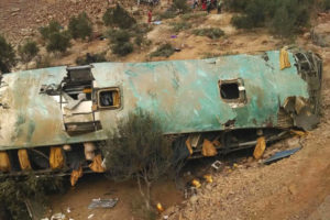 Forty-four dead after bus tumbles from Peru mountain road