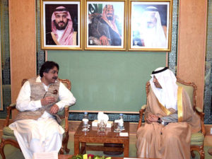 Pir Sadaruddin Shah calls on Saudi Minister for Labour