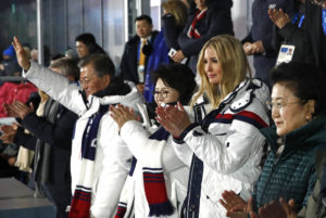 North Korean general and Ivanka Trump at Olympic close
