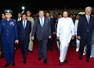 Sri Lankan president arrives to red carpet welcome on three-day visit