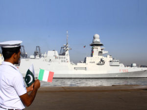 Italian Ship arrives Pakistan on a three- day goodwill cruise