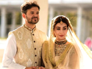 Happy bride Aisha Khan signs her nikkahnama