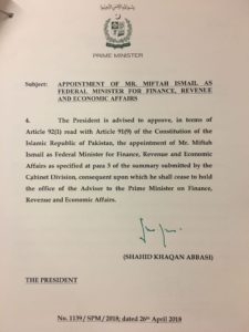 Newly appointed Finance Minister Miftah Ismail to present budget