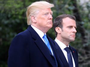 Dinner over, Trump and France's Macron get down to business