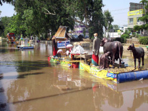 Village in canal
