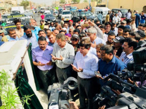 Mayor inaugurates Malir Bridge Azeempura Ramp
