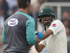 Pakistan's Babar out of England series with broken arm