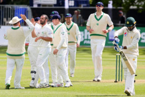 Pakistan 310-9 dec in only Ireland Test
