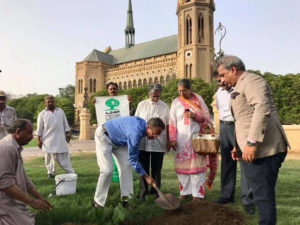 Mayor Karachi takes part in tree plantation drive