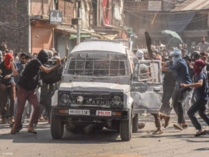 Indian police vehicle crushes civilian to death in Srinagar