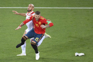 Spain level with Morocco at halftime