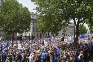 Tens of thousands march in London for second Brexit vote
