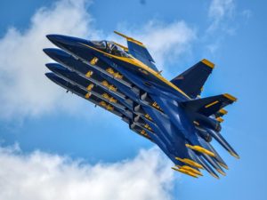 Blue Angels in air