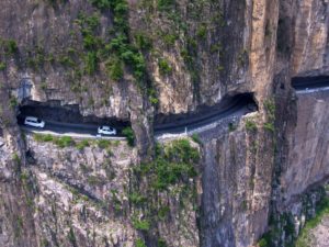 Roads in cliffs