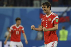 Russia on verge of World Cup last 16 after beating Egypt