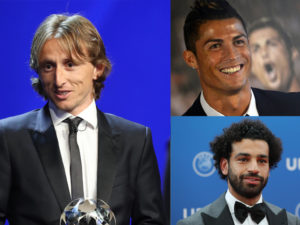 Ronaldo, Salah and Modric nominated for FIFA best player award Ronaldo, Salah and Modric nominated for FIFA best player award