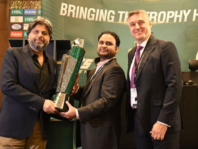 PSL trophy handed over to TCS PSL trophy handed over to TCS